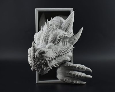 Light Gray Dragon Head