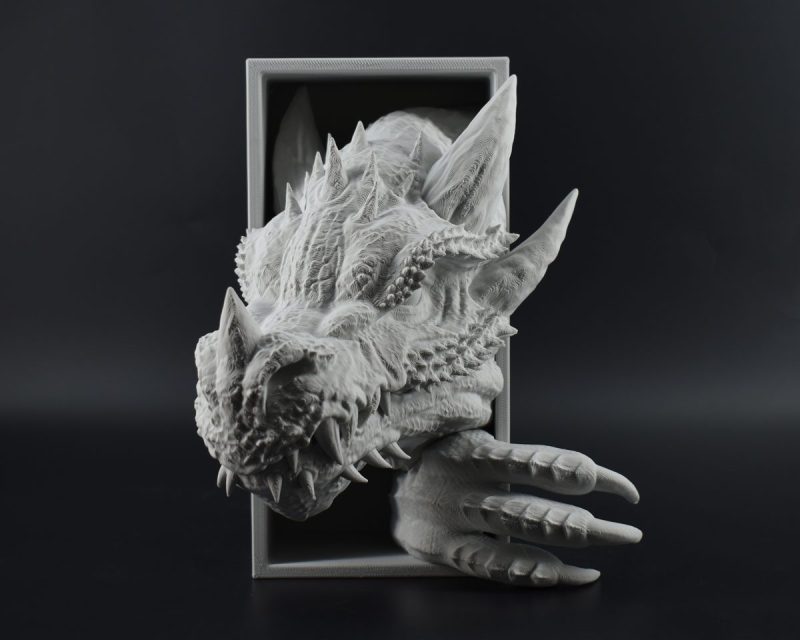Light Gray Dragon Head