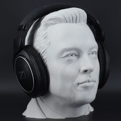 Character Headset Stands Elon Musk Light Gray 1 1