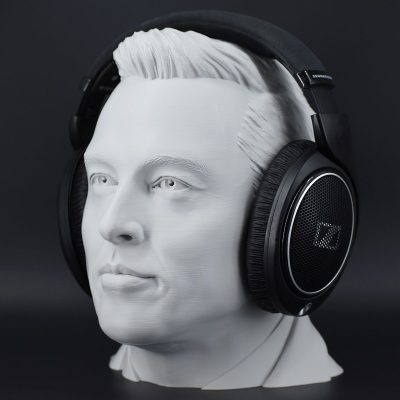 Character Headset Stands Elon Musk Light Gray 10 1