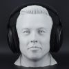 Character Headset Stands Elon Musk Light Gray 11 1