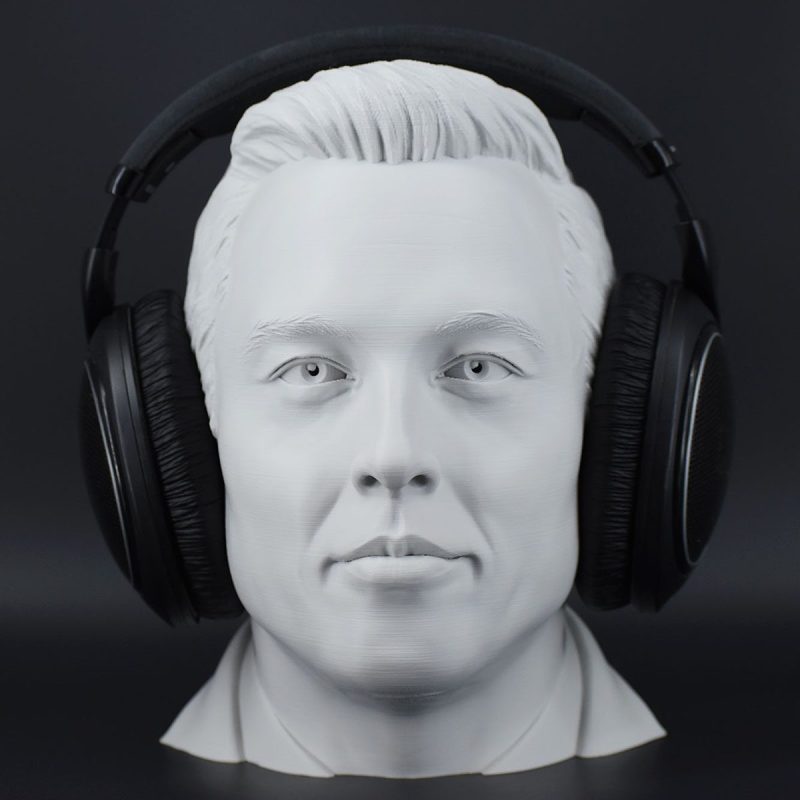 Character Headset Stands Elon Musk Light Gray 11 1