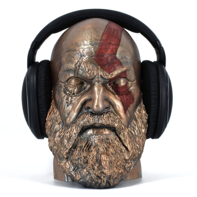 Character Headset Stands Kratos Painted 9 1