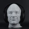 Character Headset Stands Picard Light Gray 10 1
