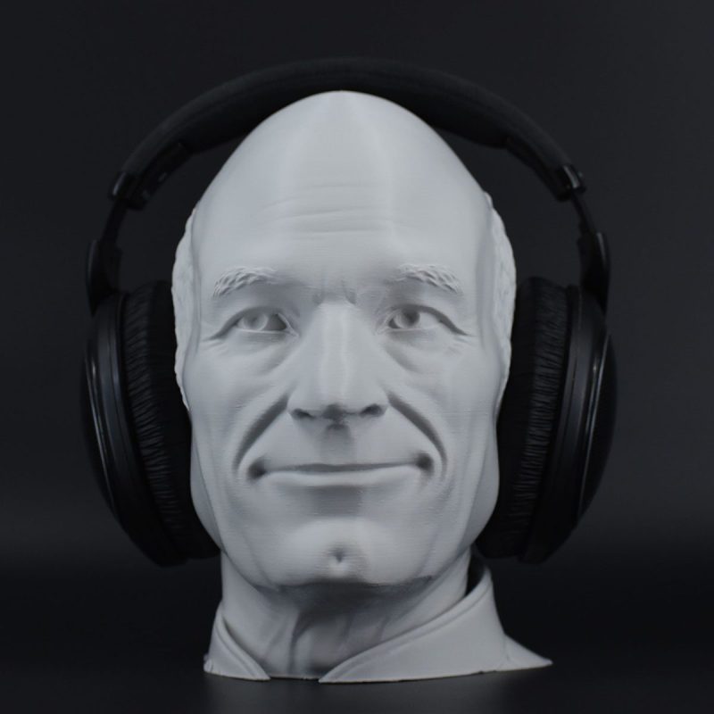 Character Headset Stands Picard Light Gray 10 1