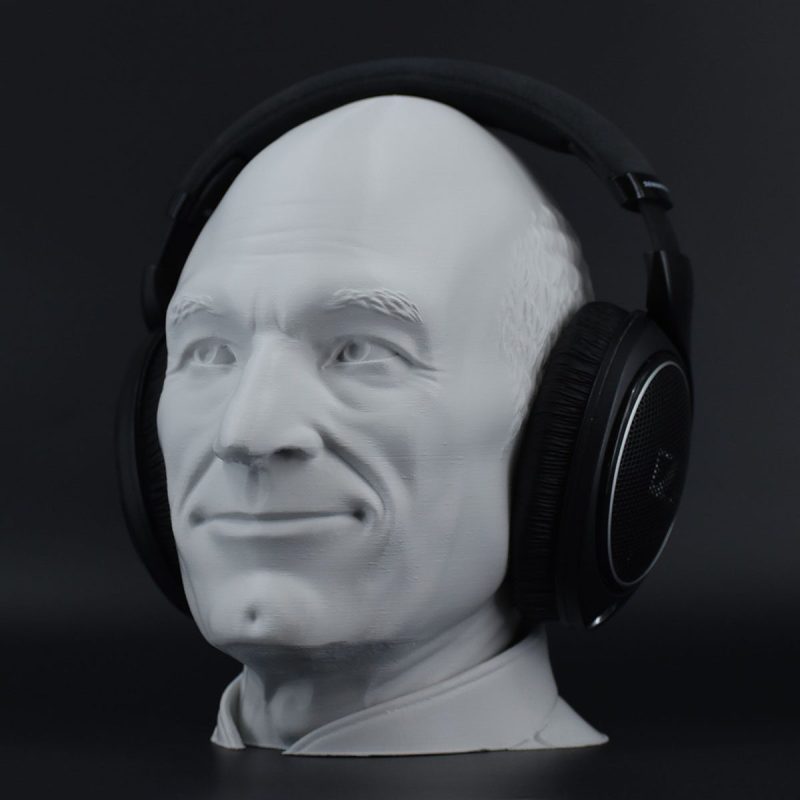 Character Headset Stands Picard Light Gray 11 1