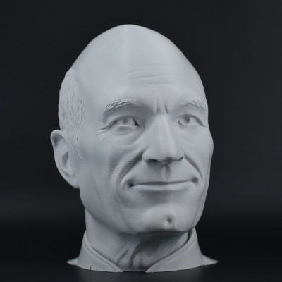 Character Headset Stands Picard Light Gray 8 1