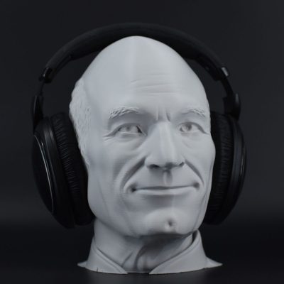 Character Headset Stands Picard Light Gray 9 1