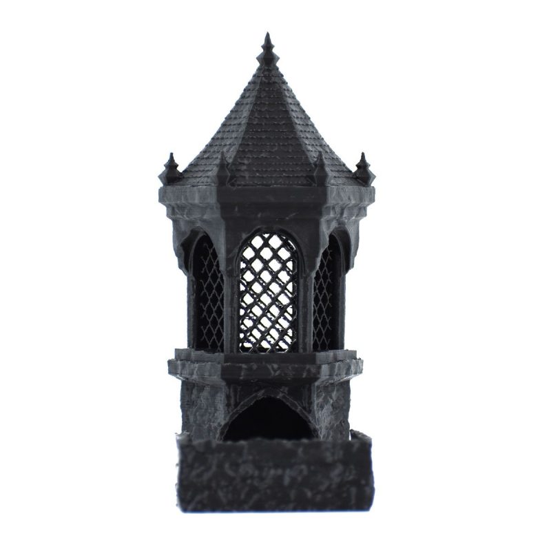 Ancient Well Mini Dice Tower in black color