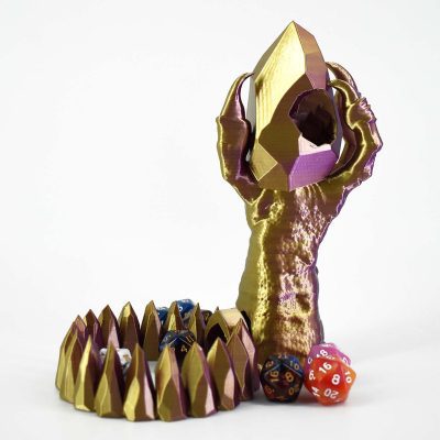 Claw of Fate Dice Tower Gold Purple