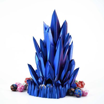 Crystal Dice Tower Red and Blue