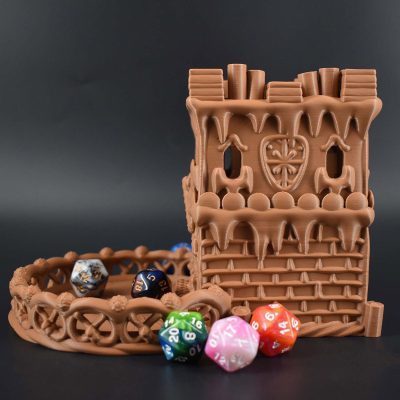 Gingerbread Dice Tower Light Brown