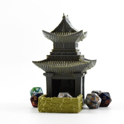 Shogun Dice Tower Silver Gold