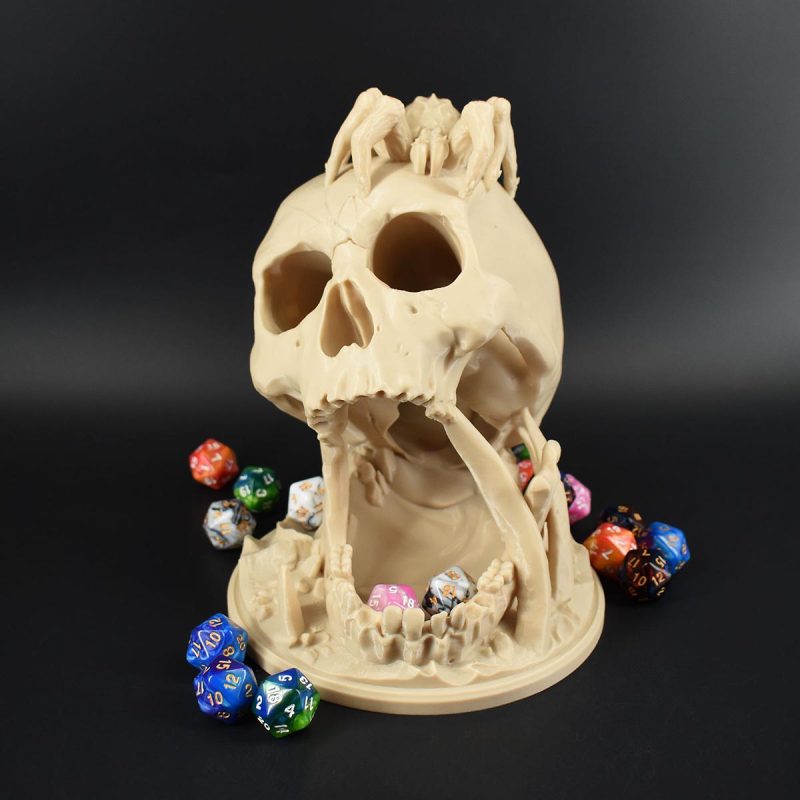 Dice Towers Skull Bone White 2 1