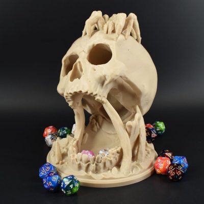 Dice Towers Skull Bone White 3 1