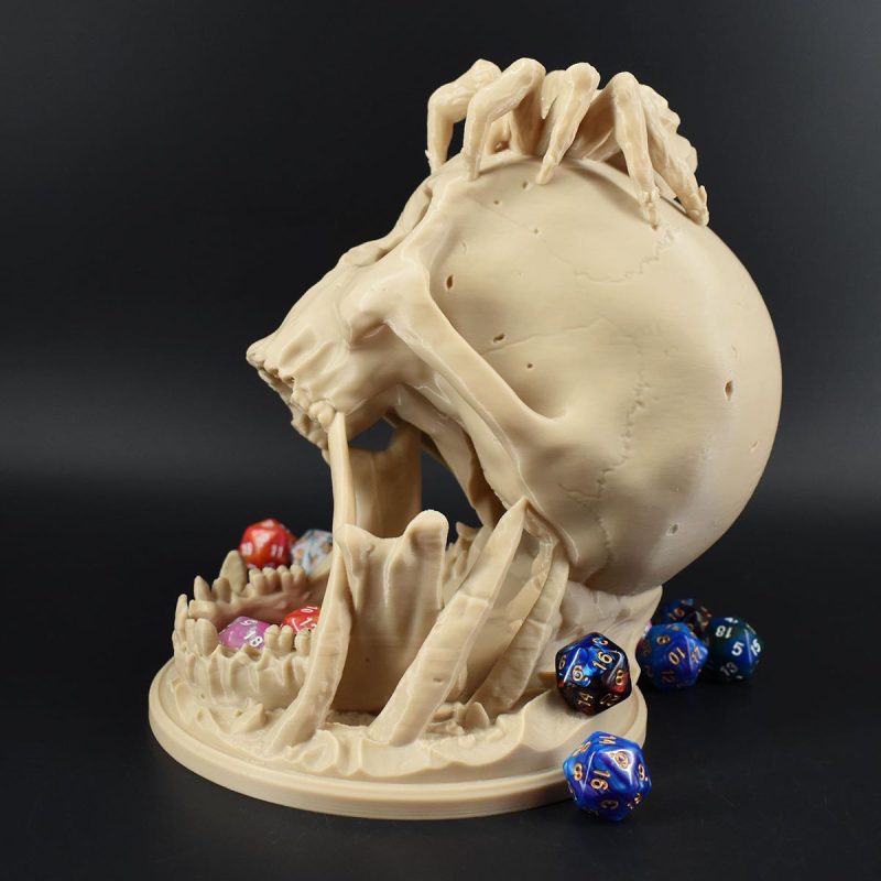 Dice Towers Skull Bone White 5 1