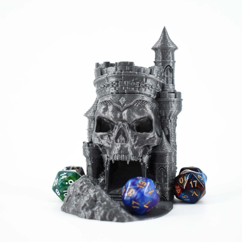 Skull Citadel Dice Tower Galaxy Gray