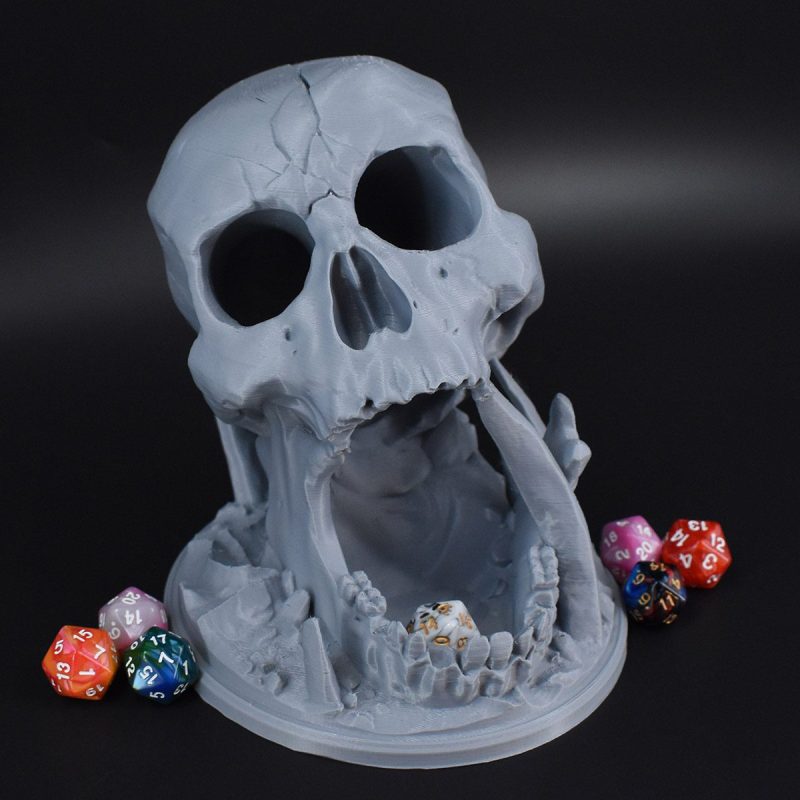 Dice Towers Skull Silver 3 1