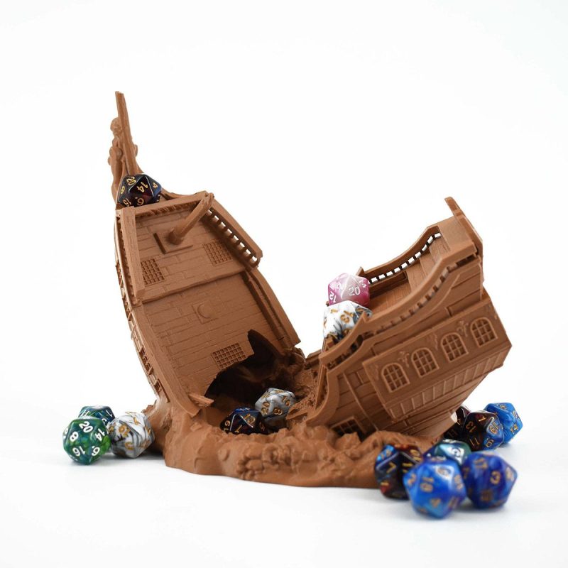 Dice Towers Sunken Ship Light Brown 1
