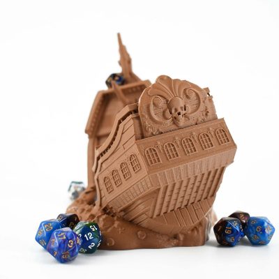Dice Towers Sunken Ship Light Brown 3