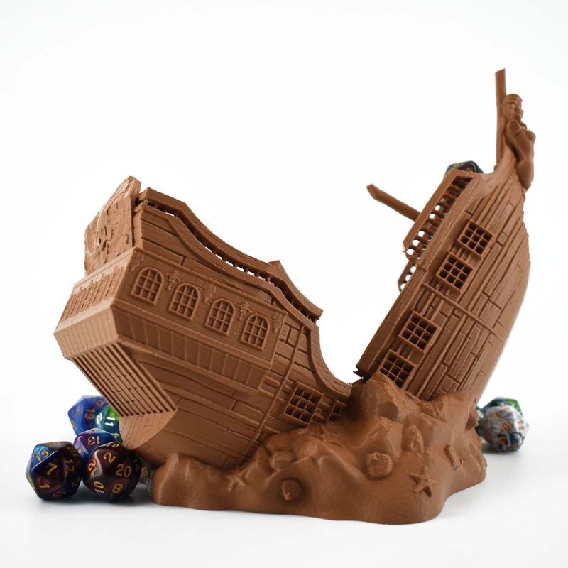 Dice Towers Sunken Ship Light Brown 4