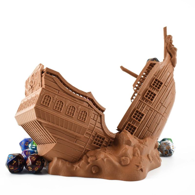 Dice Towers Sunken Ship Light Brown 5