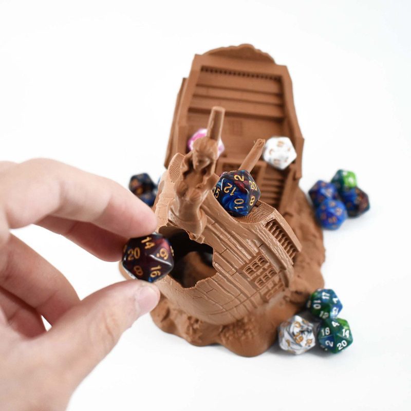 Dice Towers Sunken Ship Light Brown 7
