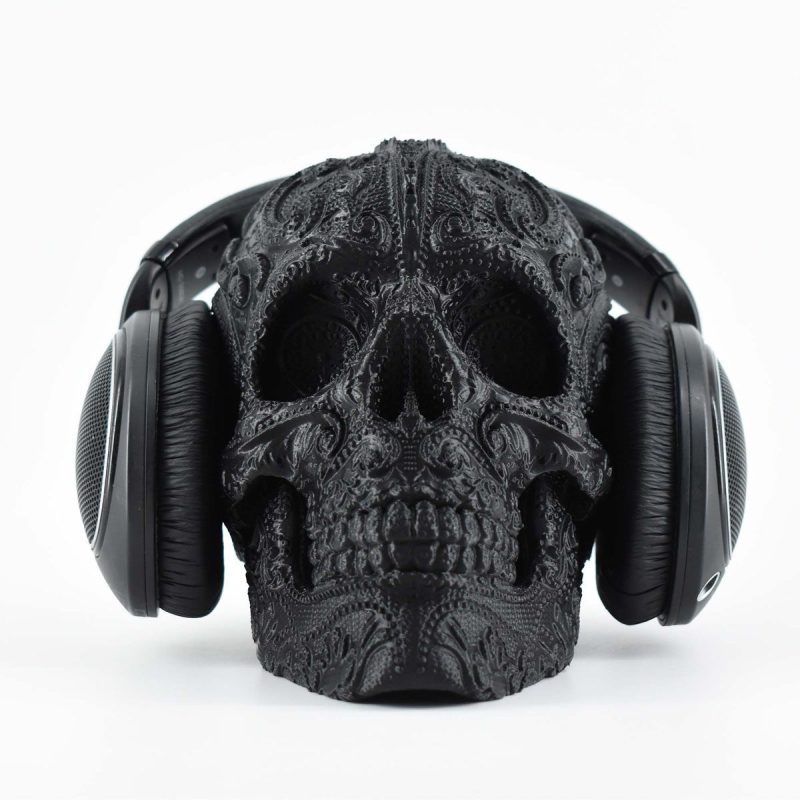Sugar Skull Life Size Headset Stand - Image 2