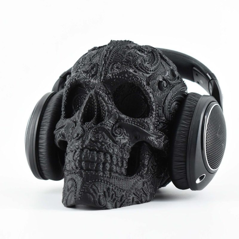 Sugar Skull Life Size Headset Stand - Image 3