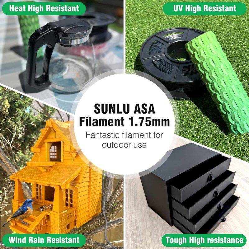 Sunlu ASA 3D Printer Filament 1.75mm 1kg