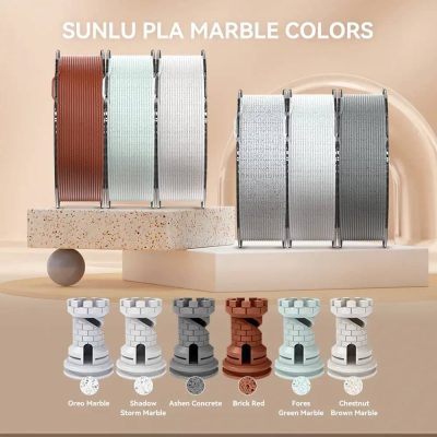 Sunlu Marble High Speed PLA 3D Printer Filament 1.75mm 1kg